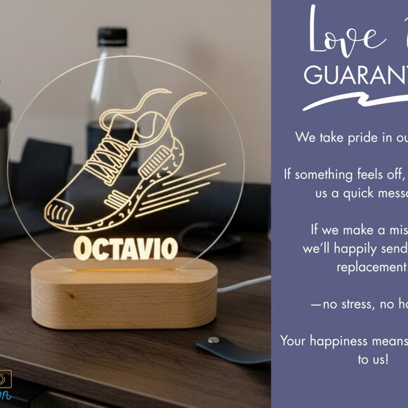 Runner Night Light – Personalized LED Lamp for Athletes - Picture 6 of 8